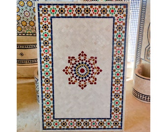 Handmade Table for Outdoor Patio,Bright Color,Special Offer,Personalized Tile Design,Handcrafted Table,Round Table,Table Decor
