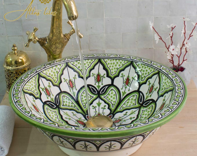 Ceramic Sink for Bathroom 100% Handmade,Best Deals Etsy,Vessel Sink,Custom Sink Vanity,Pottery Handmade Sinks for Bathroom Decoration.