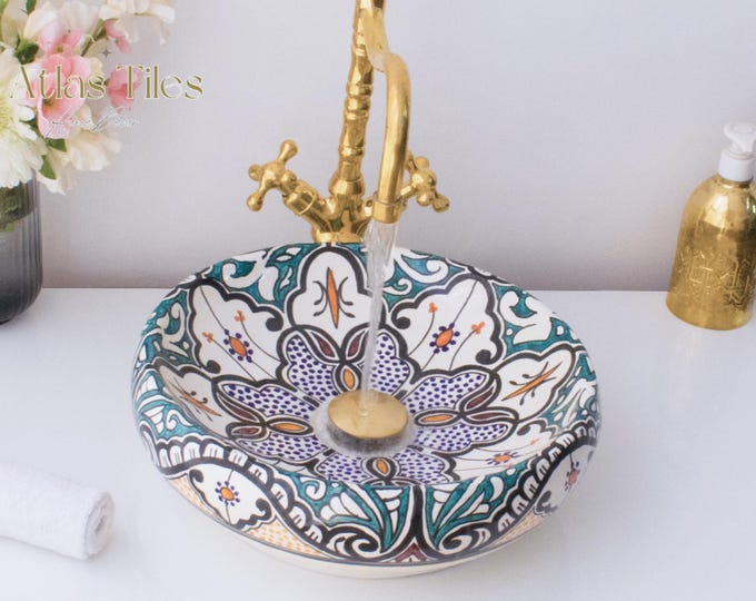 Ceramic Sink for Bathroom 100% Handmade,Best Deals Etsy,Vessel Sink,Custom Sink Vanity,Pottery Handmade Sinks for Bathroom Decoration.