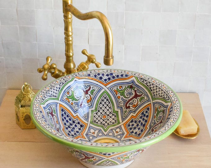 Ceramic Sink for Bathroom 100% Handmade,Best Deals Etsy,Vessel Sink,Custom Sink Vanity,Pottery Handmade Sinks for Bathroom Decoration.