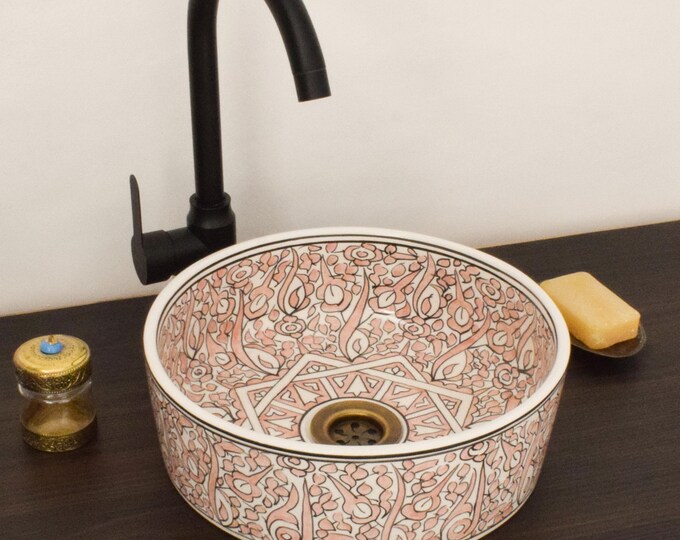 Ceramic Sink for Bathroom 100% Handmade,Best Deals Etsy,Vessel Sink,Custom Sink Vanity,Pottery Handmade Sinks for Bathroom Decoration.