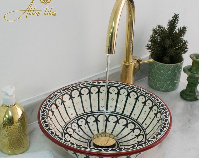 Ceramic Sink for Bathroom 100% Handmade,Best Deals Etsy,Vessel Sink,Custom Sink Vanity,Pottery Handmade Sinks for Bathroom Decoration.