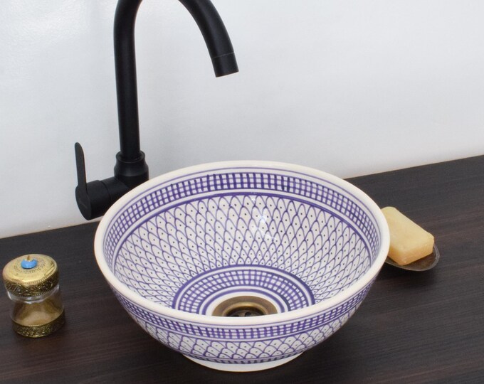 Ceramic Sink for Bathroom 100% Handmade,Best Deals Etsy,Vessel Sink,Custom Sink Vanity,Pottery Handmade Sinks for Bathroom Decoration.