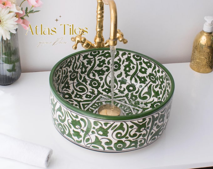 Ceramic Sink for Bathroom 100% Handmade,Best Deals Etsy,Vessel Sink,Custom Sink Vanity,Pottery Handmade Sinks for Bathroom Decoration.