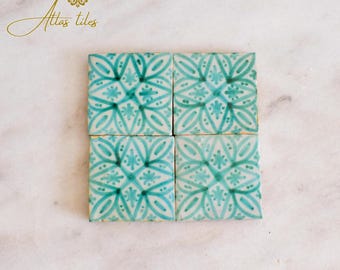 10x10Cm Ceramic Tile,  Moroccan Ceramic Tiles, Handpainted Piece of Ceramic, Ceramic Wall, Decorative Wall.
