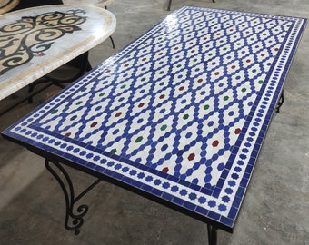 Handmade Table for Outdoor Patio,Bright Color,Special Offer,Personalized Tile Design,Handcrafted Table,Round Table,Table Decor