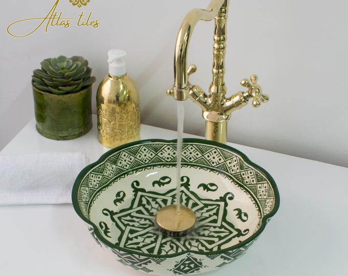 Ceramic Sink for Bathroom 100% Handmade,Best Deals Etsy,Vessel Sink,Custom Sink Vanity,Pottery Handmade Sinks for Bathroom Decoration.
