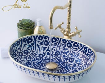 Ceramic Sink for Bathroom 100% Handmade,Best Deals Etsy,Vessel Sink,Custom Sink Vanity,Pottery Handmade Sinks for Bathroom Decoration.