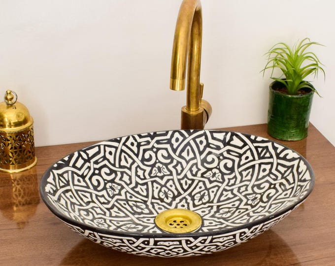 Ceramic Sink for Bathroom 100% Handmade,Best Deals Etsy,Vessel Sink,Custom Sink Vanity,Pottery Handmade Sinks for Bathroom Decoration.
