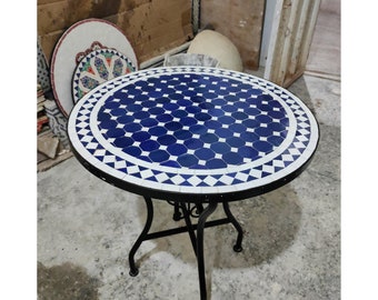 Outdoor bistro table,Small mosaic table,Customizable mosaic handmade table,Moroccan decor,Moroccan  interior decor