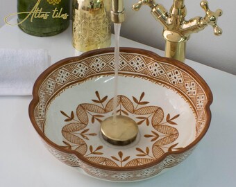 Ceramic Sink for Bathroom 100% Handmade,Best Deals Etsy,Vessel Sink,Custom Sink Vanity,Pottery Handmade Sinks for Bathroom Decoration.