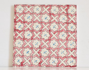 20x20Cm Ceramic Tile,  Moroccan Ceramic Tiles, Handpainted Piece of Ceramic, Ceramic Wall, Decorative Wall.