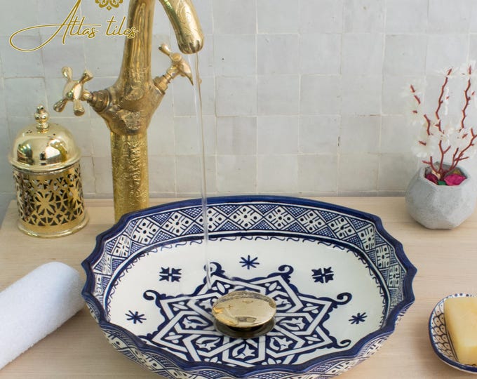 Ceramic Sink for Bathroom 100% Handmade,Best Deals Etsy,Vessel Sink,Custom Sink Vanity,Pottery Handmade Sinks for Bathroom Decoration.