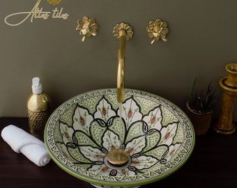Ceramic Sink for Bathroom 100% Handmade,Best Deals Etsy,Vessel Sink,Custom Sink Vanity,Pottery Handmade Sinks for Bathroom Decoration.