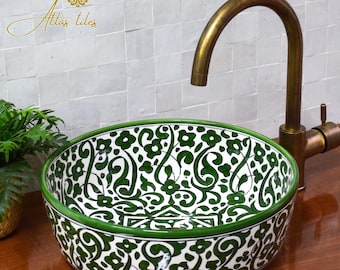 Ceramic Sink for Bathroom 100% Handmade,Best Deals Etsy,Vessel Sink,Custom Sink Vanity,Pottery Handmade Sinks for Bathroom Decoration.