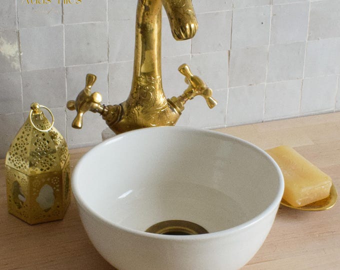 Ceramic Sink for Bathroom 100% Handmade,Best Deals Etsy,Vessel Sink,Custom Sink Vanity,Pottery Handmade Sinks for Bathroom Decoration.