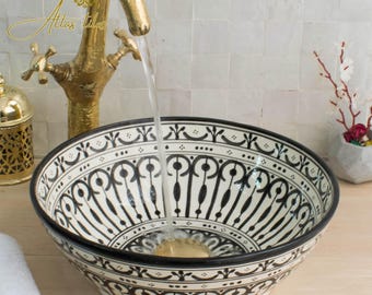 Ceramic Sink for Bathroom 100% Handmade,Best Deals Etsy,Vessel Sink,Custom Sink Vanity,Pottery Handmade Sinks for Bathroom Decoration.