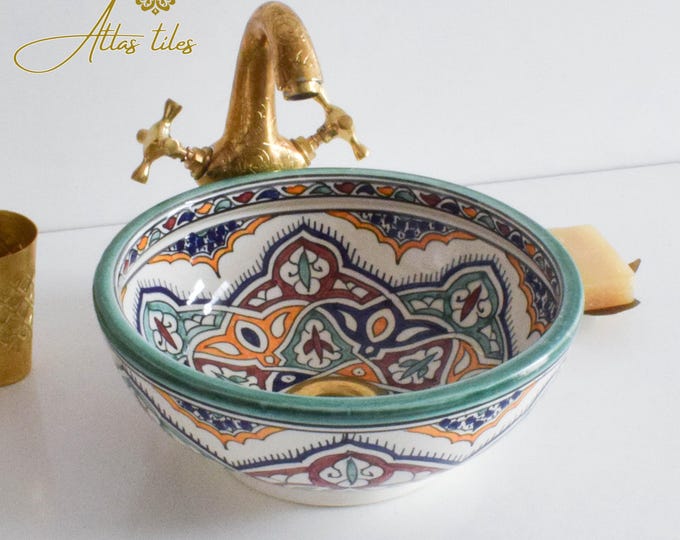 Ceramic Sink for Bathroom 100% Handmade,Best Deals Etsy,Vessel Sink,Custom Sink Vanity,Pottery Handmade Sinks for Bathroom Decoration.