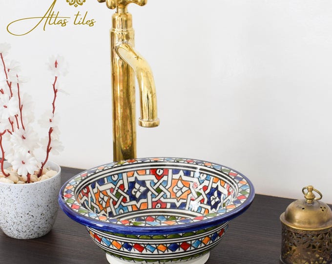 Ceramic Sink for Bathroom 100% Handmade,Best Deals Etsy,Vessel Sink,Custom Sink Vanity,Pottery Handmade Sinks for Bathroom Decoration.