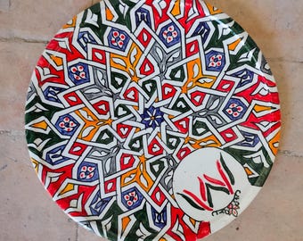 30cm Handcrafted Pottery Plate, Handmade Ceramic , Moroccan Plates, Dinning Plates, Serving Plates, Kitchen Decor, Kitchen Material, Gift