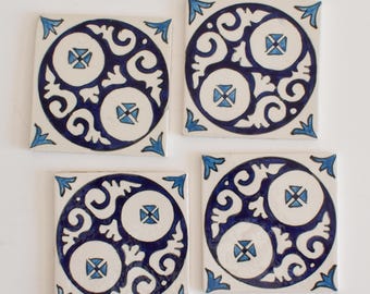 10x10Cm Ceramic Tile,  Moroccan Ceramic Tiles, Handpainted Piece of Ceramic, Ceramic Wall, Decorative Wall.