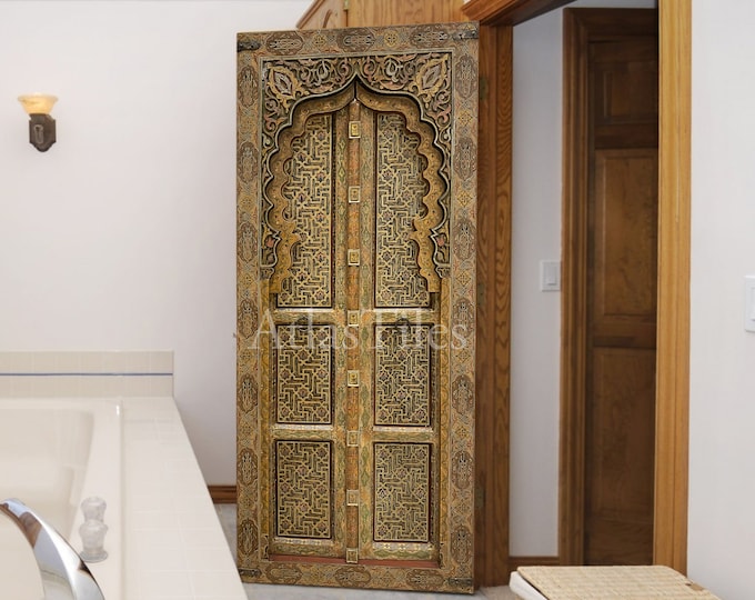 Moroccan Door and Artwork, Stunning Wooden Door for Decoration, Vintage Morocco Door, Handcarved wood,Beautiful Wood,Best of designs