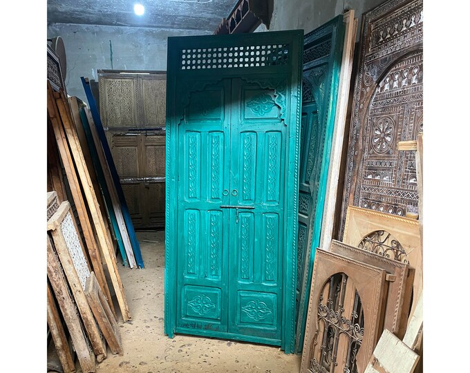 Moroccan Door and Artwork, Stunning Wooden Door for Decoration, Vintage Morocco Door, Handcarved wood,Beautiful Wood,Best of designs