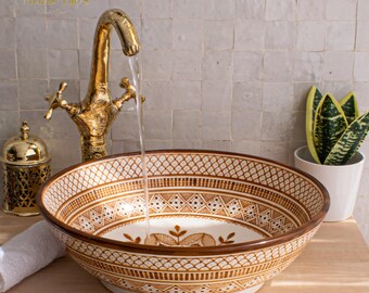 Ceramic Sink for Bathroom 100% Handmade,Best Deals Etsy,Vessel Sink,Custom Sink Vanity,Pottery Handmade Sinks for Bathroom Decoration.