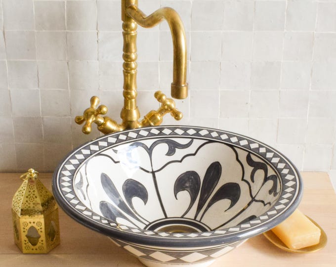 Ceramic Sink for Bathroom 100% Handmade,Best Deals Etsy,Vessel Sink,Custom Sink Vanity,Pottery Handmade Sinks for Bathroom Decoration.