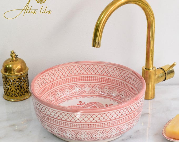 Ceramic Sink for Bathroom 100% Handmade,Best Deals Etsy,Vessel Sink,Custom Sink Vanity,Pottery Handmade Sinks for Bathroom Decoration.