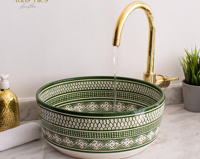 Ceramic Sink for Bathroom 100% Handmade,Best Deals Etsy,Vessel Sink,Custom Sink Vanity,Pottery Handmade Sinks for Bathroom Decoration.