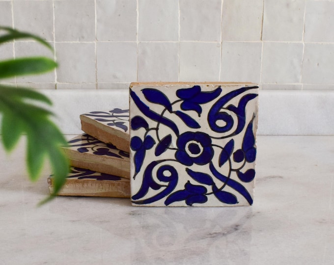 10x10Cm Ceramic Tile,  Moroccan Ceramic Tiles, Handpainted Piece of Ceramic, Ceramic Wall, Decorative Wall.
