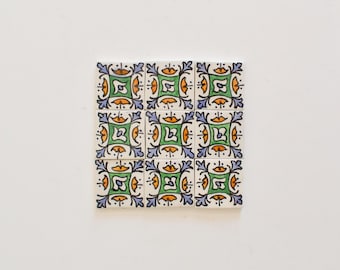 5x5 Cm Ceramic Tile,  Moroccan Ceramic Tiles, Handpainted Piece of Ceramic, Ceramic Wall, Decorative Wall.