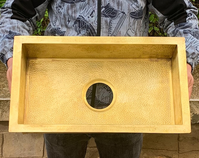 75 x 35 x 20 Cm Golden Brass Sink for your Bathroom,Brass Handmade Moroccan Sink,Over counter Bathroom Sink,Undermount Sink, Drop in Sink