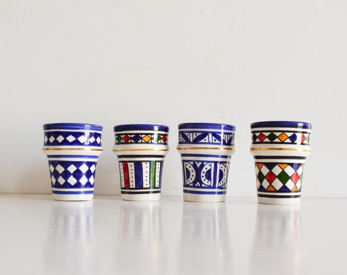 4 Ceramic Cups 100% Handmade,Best Deals,Drinking Cup With Gold Rim ,Set of cups Vanity, Tumblers for Dinner Table, Coffee Cup