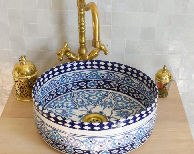 Ceramic Sink for Bathroom 100% Handmade,Best Deals Etsy,Vessel Sink,Custom Sink Vanity,Pottery Handmade Sinks for Bathroom Decoration.