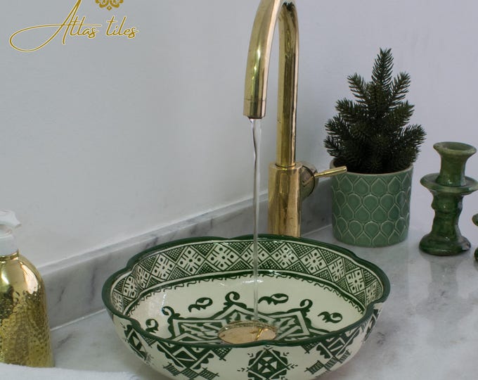Ceramic Sink for Bathroom 100% Handmade,Best Deals Etsy,Vessel Sink,Custom Sink Vanity,Pottery Handmade Sinks for Bathroom Decoration.
