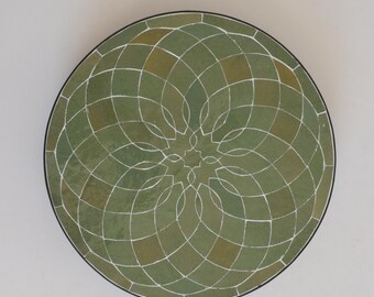 Black Mosaic Table for Outdoor Patio 100% Handmade,Round Mosaic Table,Ceramic Table,Customizable Table,Handcrafted Dinner and Coffee Table