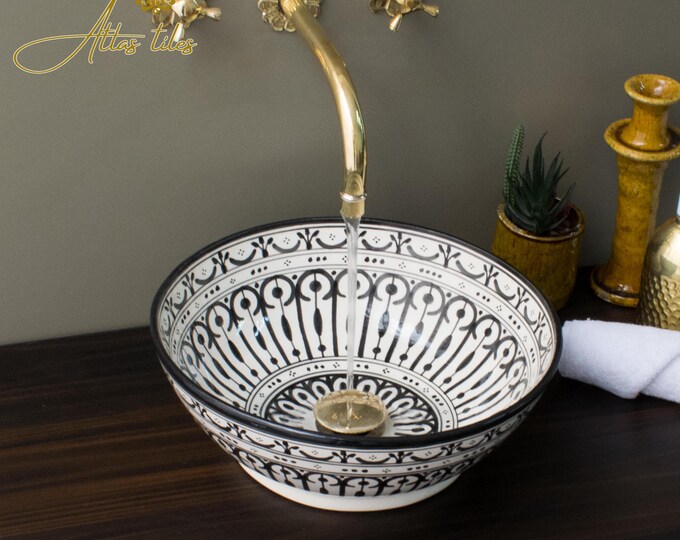 Ceramic Sink for Bathroom 100% Handmade,Best Deals Etsy,Vessel Sink,Custom Sink Vanity,Pottery Handmade Sinks for Bathroom Decoration.