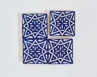 10x10Cm Ceramic Tile,  Moroccan Ceramic Tiles, Handpainted Piece of Ceramic, Ceramic Wall, Decorative Wall.