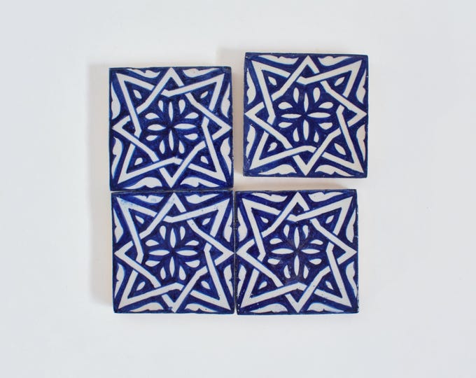 10x10Cm Ceramic Tile,  Moroccan Ceramic Tiles, Handpainted Piece of Ceramic, Ceramic Wall, Decorative Wall.