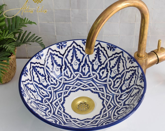 Ceramic Sink for Bathroom 100% Handmade,Best Deals Etsy,Vessel Sink,Custom Sink Vanity,Pottery Handmade Sinks for Bathroom Decoration.