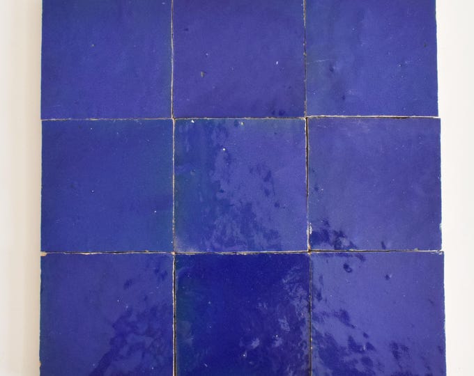 10x10Cm Moroccan Authentic Zellige Tile, Handmade Ceramic Tiles, Natural Zellige Tile For Kitchen and Bathroom