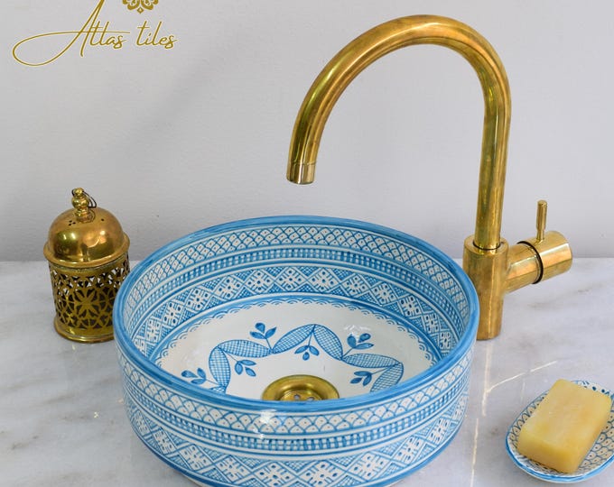Ceramic Sink for Bathroom 100% Handmade,Best Deals Etsy,Vessel Sink,Custom Sink Vanity,Pottery Handmade Sinks for Bathroom Decoration.
