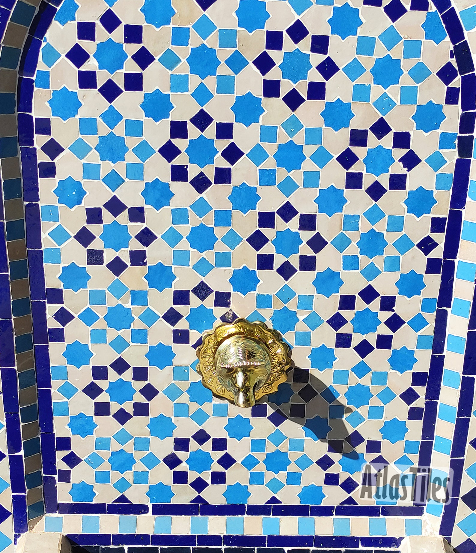 Garden Mosaic Fountain for Outdoor Patio 100%handmade,andalusian Tile ...