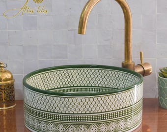 Ceramic Sink for Bathroom 100% Handmade,Best Deals Etsy,Vessel Sink,Custom Sink Vanity,Pottery Handmade Sinks for Bathroom Decoration.