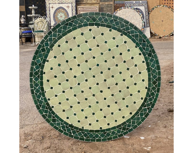 Outdoor Patio Mosaic Table 100%Handmade,Ceramic Table,Indoor Mosaic Table,Customizable Tile Design,Handcrafted Table,Tile Decor,Dining Table