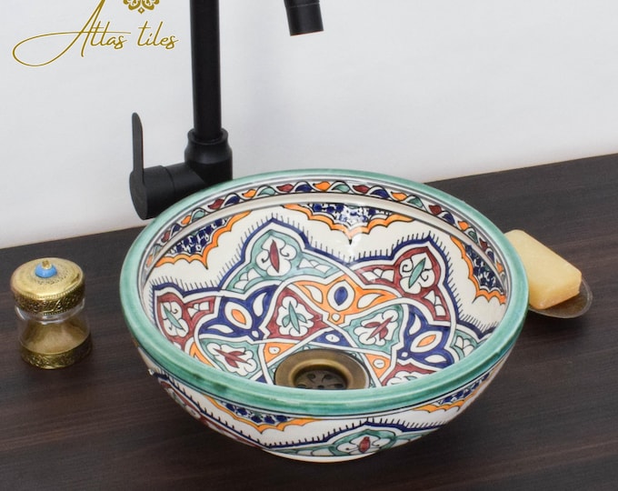 Ceramic Sink for Bathroom 100% Handmade,Best Deals Etsy,Vessel Sink,Custom Sink Vanity,Pottery Handmade Sinks for Bathroom Decoration.