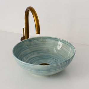 Keramik Waschbecken für Badezimmer 100% handgefertigt, beste Angebote Etsy, Schiff Waschbecken, benutzerdefinierte Waschbecken Eitelkeit, Keramik handgefertigte Waschbecken für Badezimmerdekoration.