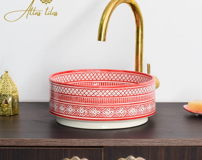 Ceramic Sink for Bathroom 100% Handmade,Best Deals Etsy,Vessel Sink,Custom Sink Vanity,Pottery Handmade Sinks for Bathroom Decoration.